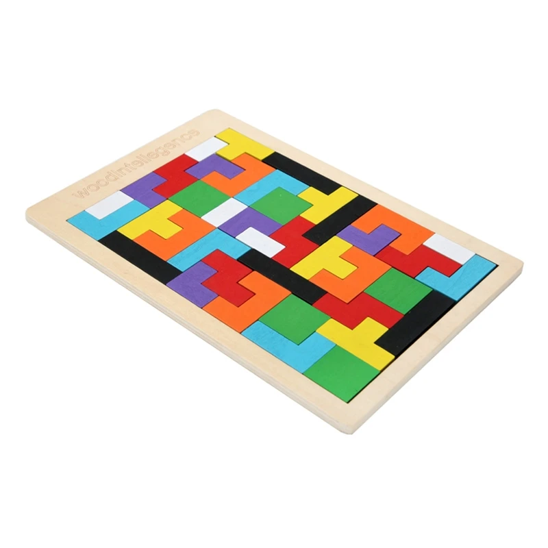 Детская геометрическая игрушка-блок, Деревянная головоломка, подходящая по форме игрушка в подарок для детского сада Изображение 3