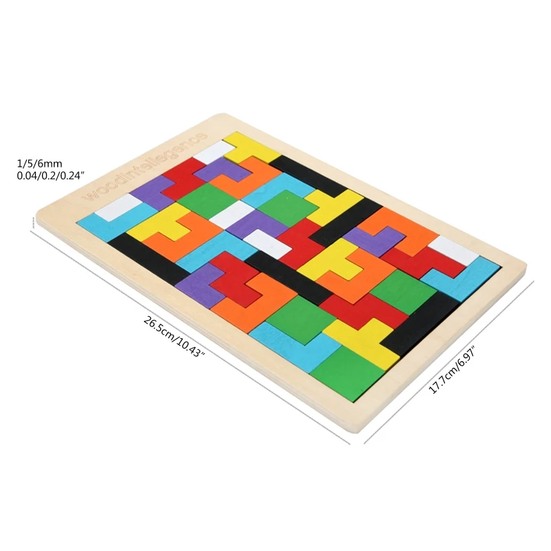 Детская геометрическая игрушка-блок, Деревянная головоломка, подходящая по форме игрушка в подарок для детского сада Изображение 5