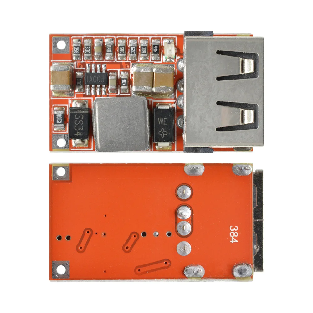 Модуль автомобильного USB-зарядного устройства от 6-24 В до 5 В 3A, понижающий модуль постоянного тока, преобразователь, модуль питания Эффективность 97,5% Изображение 0