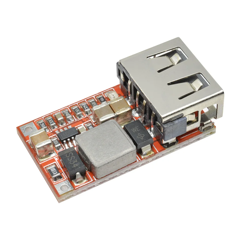 Модуль автомобильного USB-зарядного устройства от 6-24 В до 5 В 3A, понижающий модуль постоянного тока, преобразователь, модуль питания Эффективность 97,5% Изображение 2