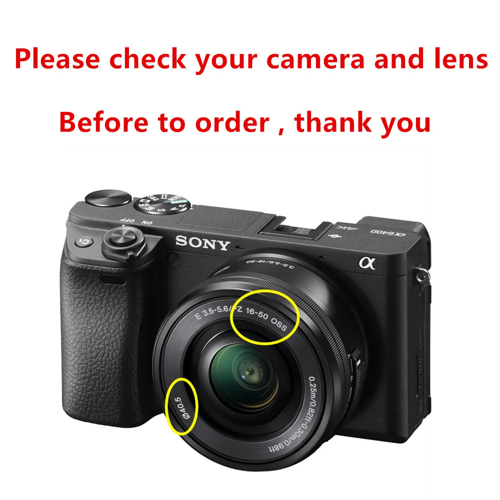 40,5 мм Цветочная Бленда объектива для Sony Alpha A6500 A6400 A6300 A6100 A6000 A5100 A5000 NEX-6 NEX-5T NEX-5N NEX-3N NEX-5R 16-50 мм объектив Изображение 1