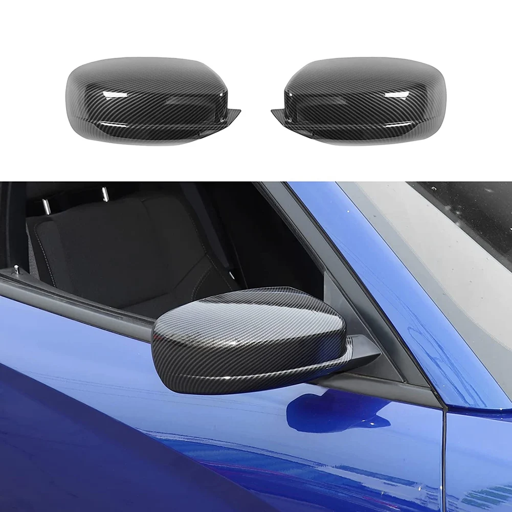 Декоративная накладка крышки зеркала заднего вида для Dodge Charger 2010-2021 Chrysler 300C 2011-2021 Аксессуары из углеродного волокна ABS Изображение 1