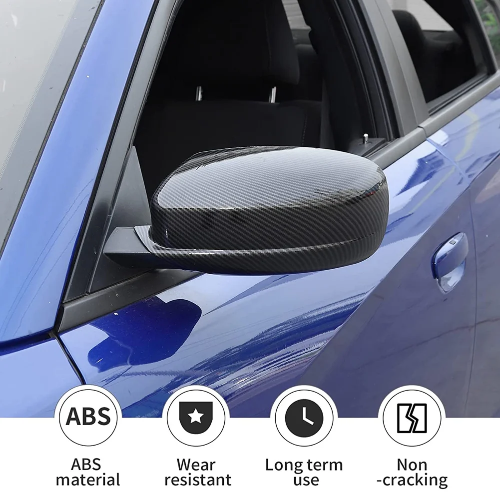 Декоративная накладка крышки зеркала заднего вида для Dodge Charger 2010-2021 Chrysler 300C 2011-2021 Аксессуары из углеродного волокна ABS Изображение 2