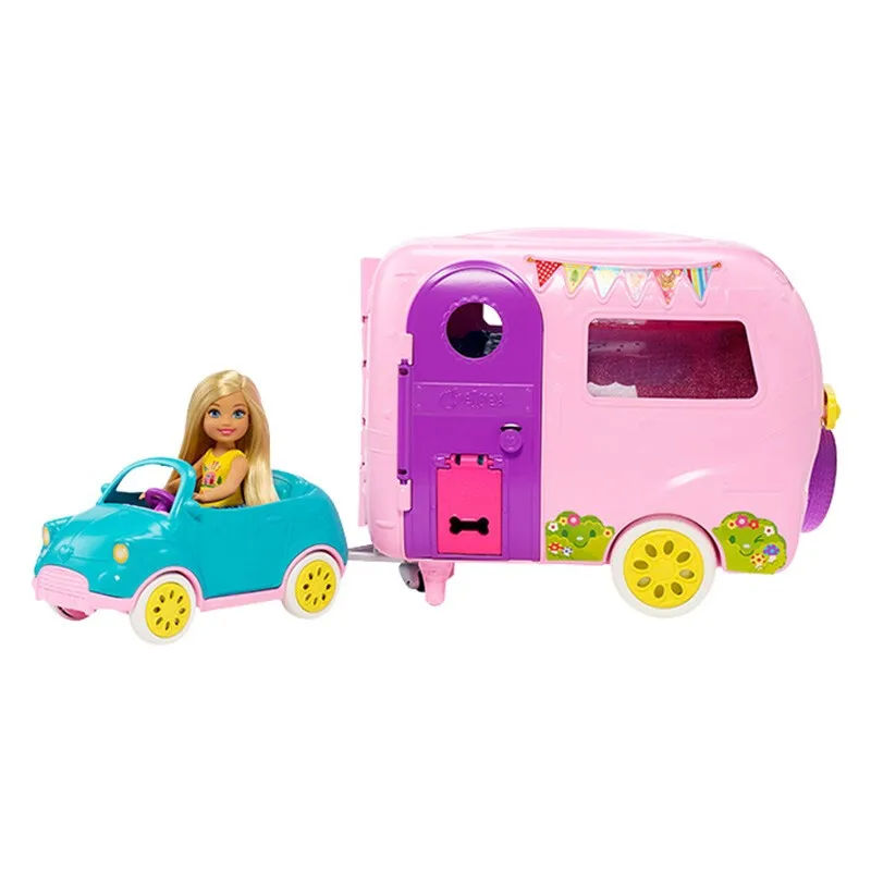 Оригинальный Mattel Barbie Club Chelsea Кукольный домик на колесиках с аксессуарами Poppy, коллекция игрушек для девочек, интерактивные подарки для детей Изображение 5