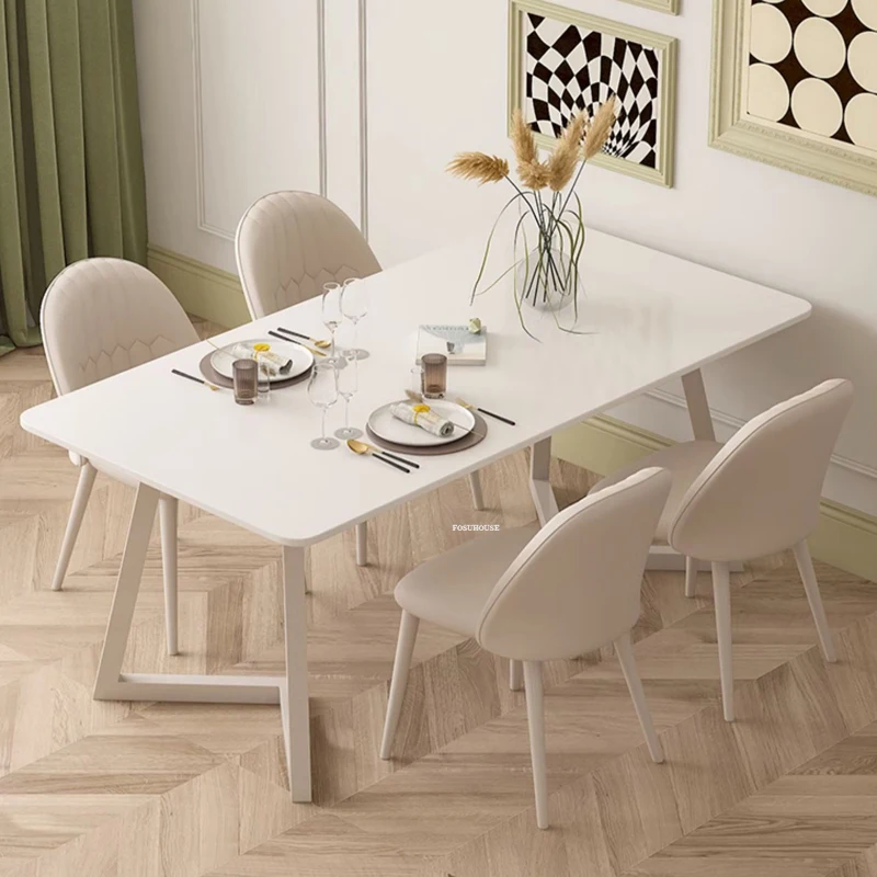 Современный обеденный стол из массива дерева, кухонная мебель, обеденные столы, Креативная бытовая Небольшая квартира, Высококлассный Ресторанный стол Изображение 4