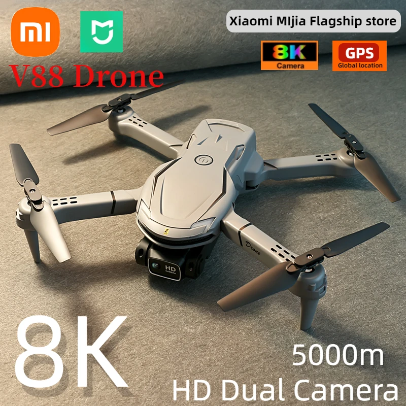 Xiaomi Mijia Original V88 Drone 8K Профессиональная HD Антенна С Двумя Камерами Для Всенаправленного Обхода Препятствий Drone Quadcopter 5000M Изображение 0