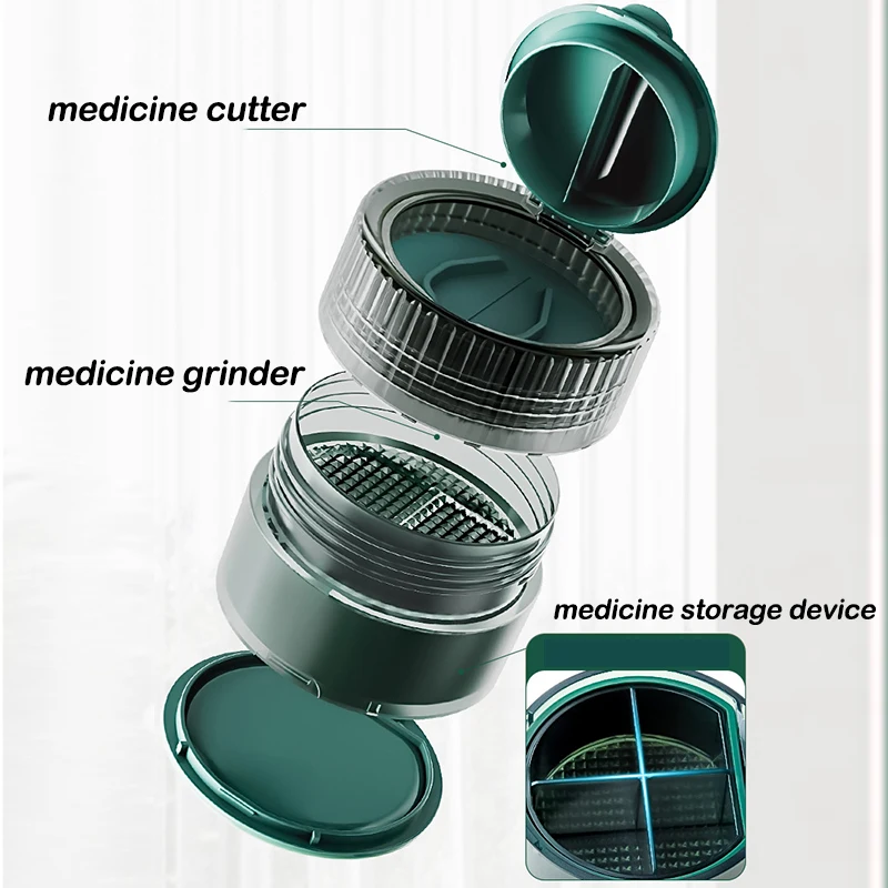 Измельчитель таблеток, разделитель, аптечка, мини-коробка для лекарств, коробка для резки таблеток, Резак для таблеток, Водонепроницаемые Герметичные коробки для хранения в путешествиях Изображение 3
