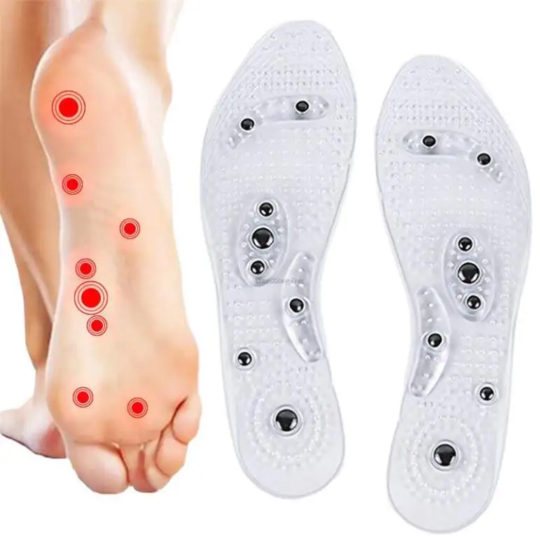 Магнитные Массажные Стельки Мужчины Женщины Силиконовая Стелька Массажер Для Ног Колодка Для Обуви Терапия Ног Для Похудения Обезболивающие Вставки Изображение 0