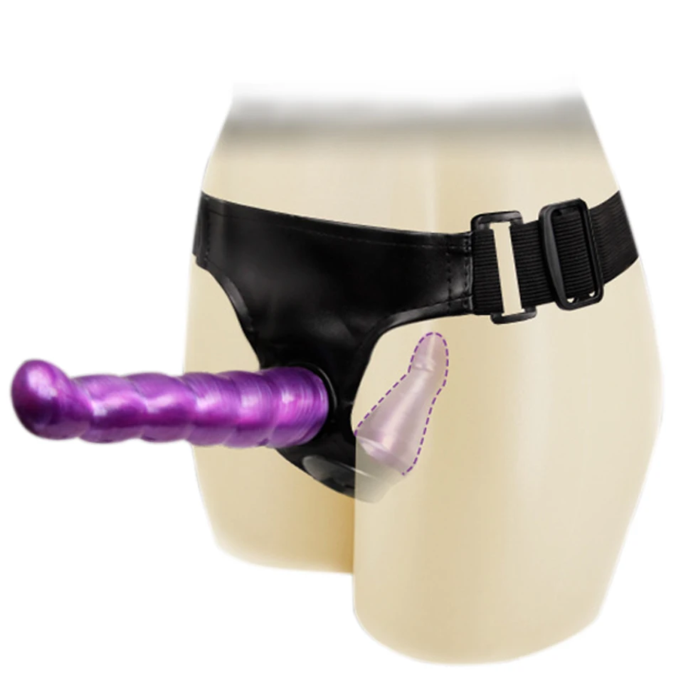 Двойной реалистичный пенис, фаллоимитатор, страпон с анальным концом, ультраэластичный ремень безопасности, секс-игрушки для взрослых для женщин, товары для пар. Изображение 5