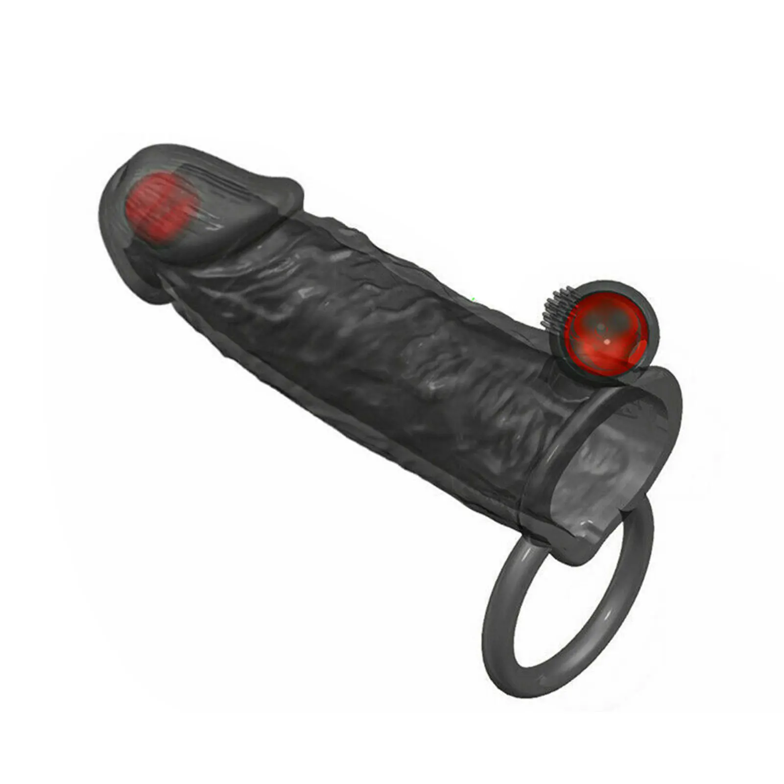 Горячее кольцо для увеличения пениса, рукав для пениса, многократная стимуляция, Водонепроницаемая Сексуальная игрушка для лучшего сексуального удовольствия Изображение 0