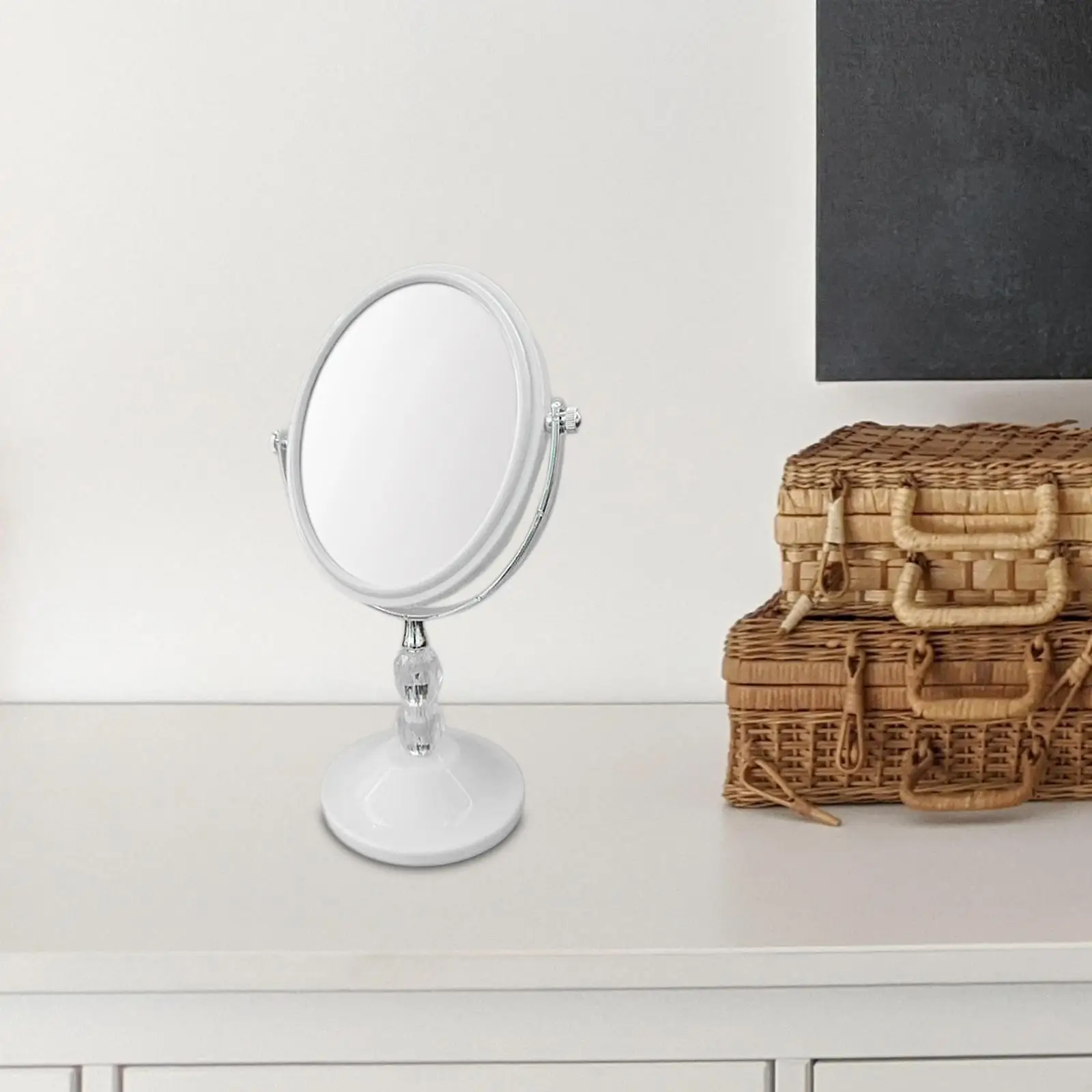 Туалетное зеркало Туалетное зеркало для ванной комнаты с орнаментом на подставке Настольное зеркало Персональное зеркало для прихожих Комоды Прихожая Женщины Мужчины Изображение 2