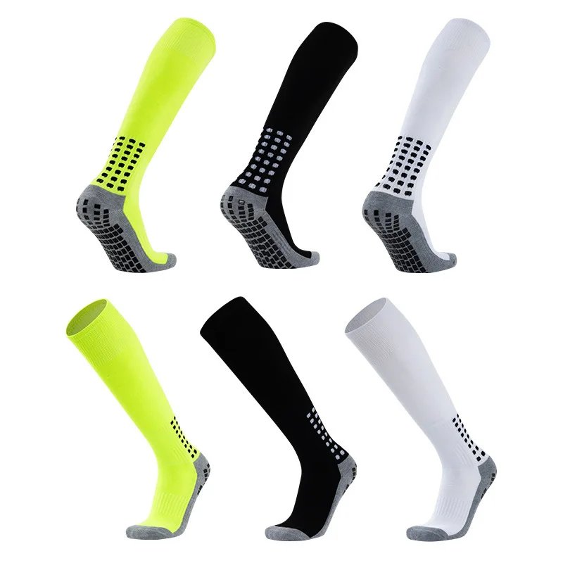 Мужские футбольные носки с захватом, Новые профессиональные клубные футбольные противоскользящие носки с высокой трубкой, тренировочные длинные носки-чулки для взрослых Изображение 1