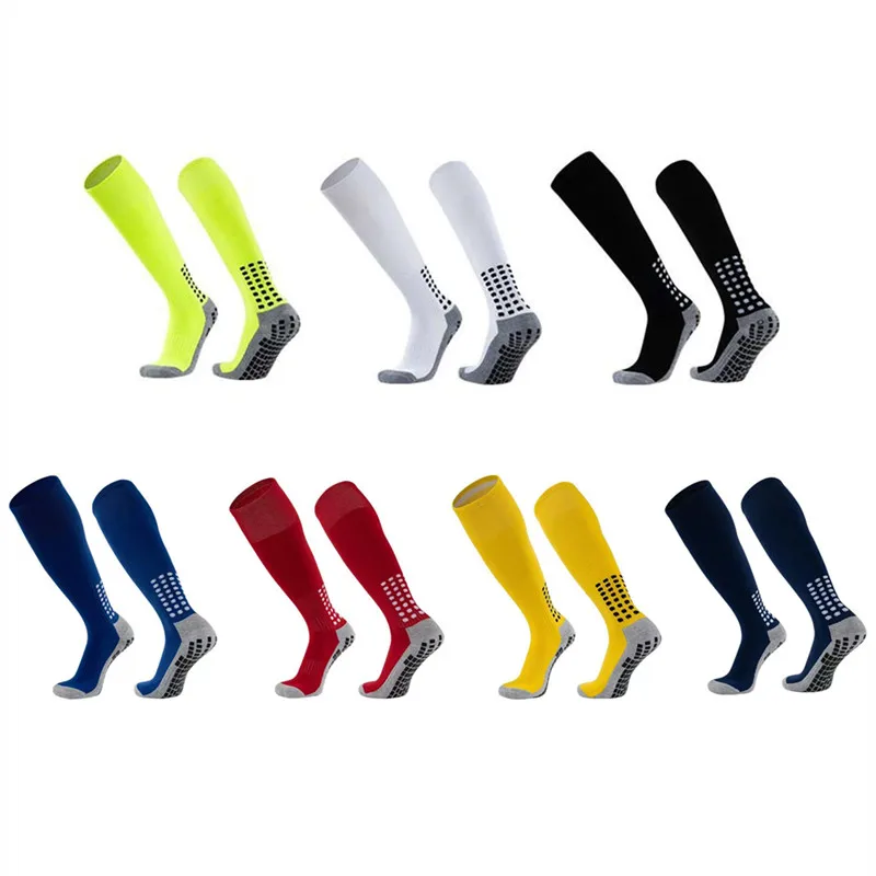 Мужские футбольные носки с захватом, Новые профессиональные клубные футбольные противоскользящие носки с высокой трубкой, тренировочные длинные носки-чулки для взрослых Изображение 2