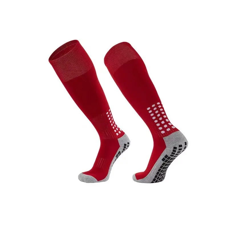 Мужские футбольные носки с захватом, Новые профессиональные клубные футбольные противоскользящие носки с высокой трубкой, тренировочные длинные носки-чулки для взрослых Изображение 4
