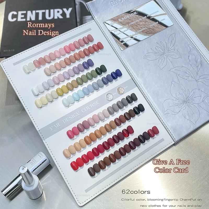 Rormays Осенне-Зимний Новый гель-лак 62 цветов для ногтей, Впитывающийся В Дизайн ногтей, УФ-СВЕТОДИОДНЫЙ Праймер, Дизайн Цветной карты, Полупостоянный Завод Изображение 0