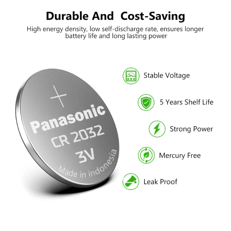 Новые Оригинальные Батарейки CR1616 с Монетными Ячейками Большой Емкости 5/10/30шт для Часов CR 1616 Battery Car Remote Control cr2032 Coin Cell Изображение 5