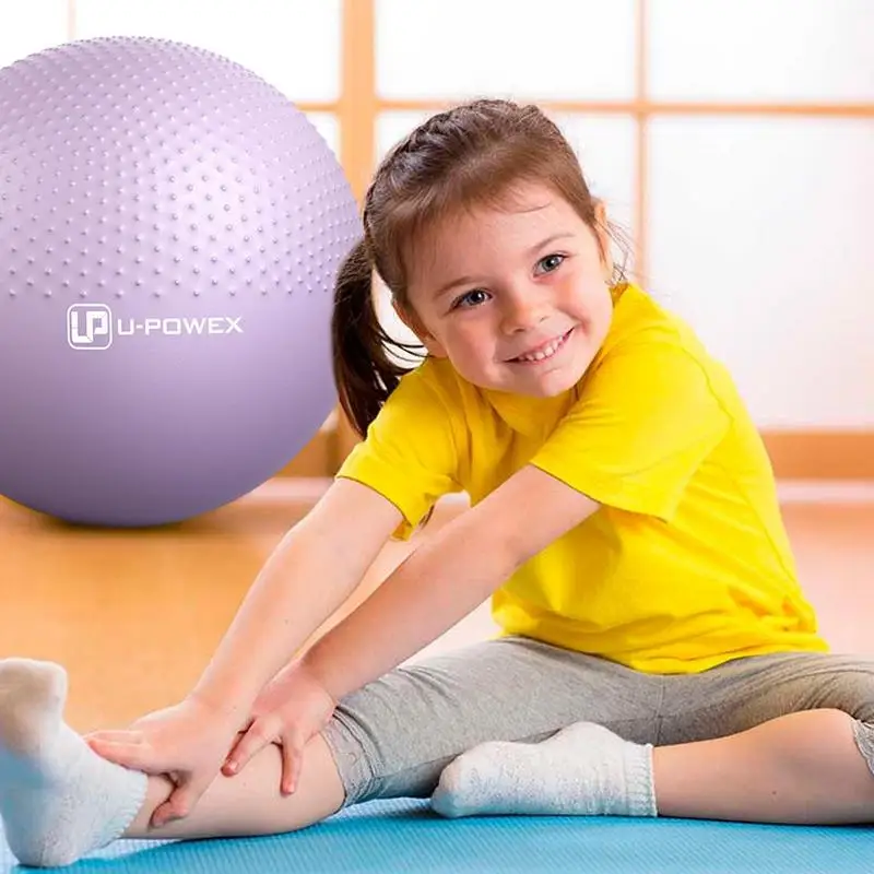 Противоскользящий мяч для йоги, мячи для фитнеса, спортивный Пилатес, фитбол, тренировка, Массажный мяч, тренажерный зал для детей Изображение 3