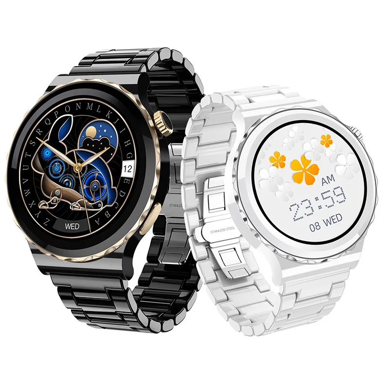 Модные умные часы женские NFC AMOLED Bluetooth Часы для звонков Мужские пульсометры Водонепроницаемые умные часы для Huawei Мужские часы Изображение 0