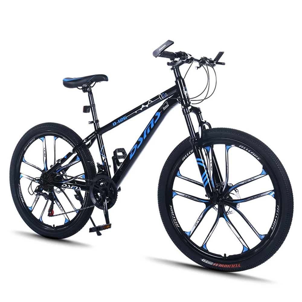 Горный велосипед с передним и задним механическим дисковым тормозом, велосипед с ободом из алюминиевого сплава, установочным колесом, рамой из высокоуглеродистой стали Изображение 0