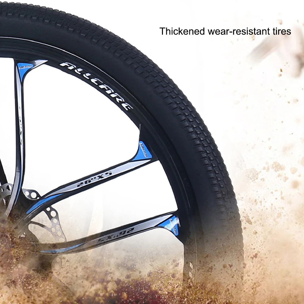 Горный велосипед с передним и задним механическим дисковым тормозом, велосипед с ободом из алюминиевого сплава, установочным колесом, рамой из высокоуглеродистой стали Изображение 4