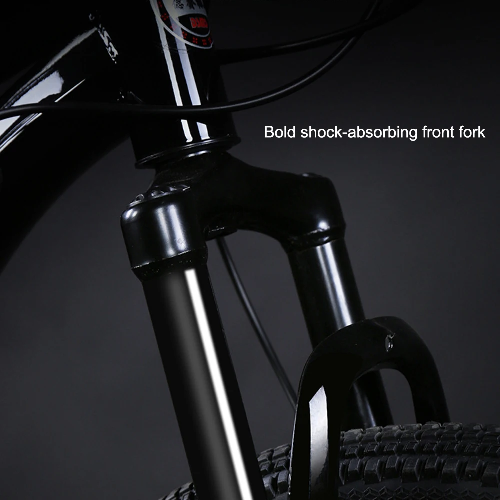 Горный велосипед с передним и задним механическим дисковым тормозом, велосипед с ободом из алюминиевого сплава, установочным колесом, рамой из высокоуглеродистой стали Изображение 5