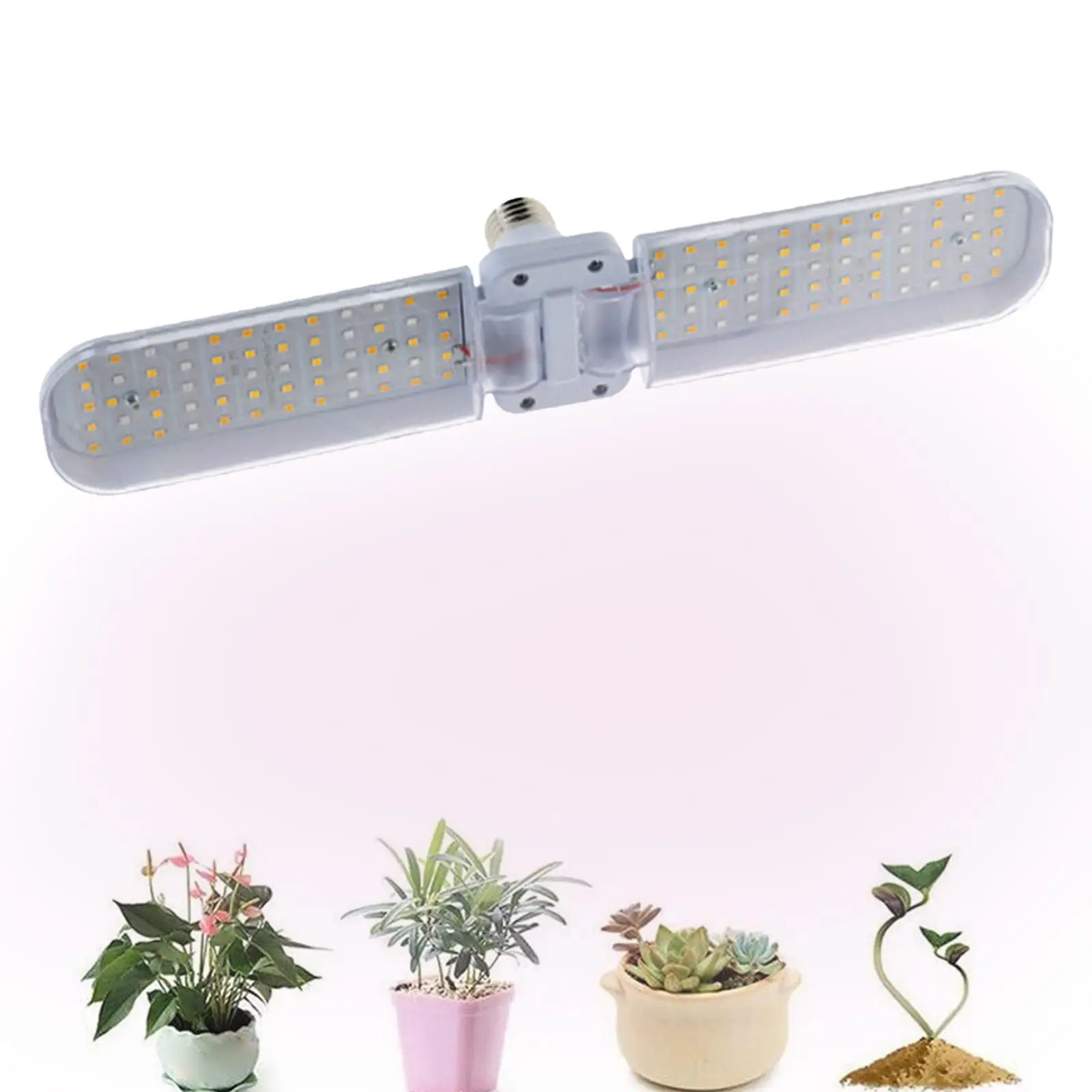 Складная светодиодная лампа для выращивания комнатных растений Garden Seed 24 Вт, 2 листа, 360 мм Изображение 1