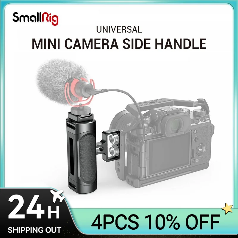 Боковая Ручка Мини-камеры SmallRig с Двумя Винтами 1/4 ”-20 для Крепления Беззеркальной/Цифровой Зеркальной камеры 2916 Изображение 0