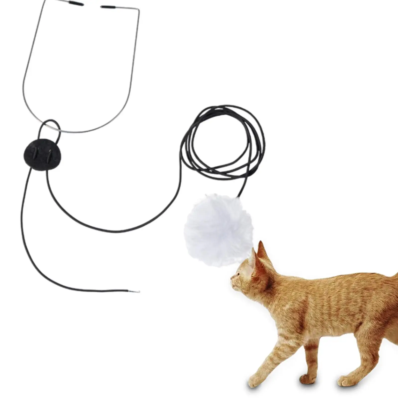 Интерактивные игрушки для кошек, зоотовары, Выдвижные подвесные игрушки для кошек, палочка-дразнилка для кошек, избавляющая домашних кошек от скуки. Изображение 1