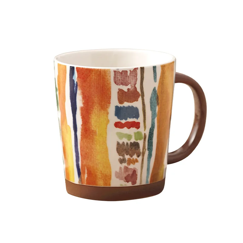 486 МЛ Керамическая чашка в стиле ретро в богемном стиле, высококачественная кофейная чашка, офисная чашка, чашки для воды Изображение 4