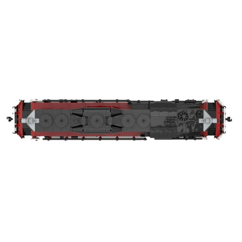 Классическая серия железнодорожных поездов MOC Southern Pacific GP9 (Черная Вдова) Строительные блоки Сборка Модели Кирпичи Дисплей Креативная детская игрушка Изображение 3