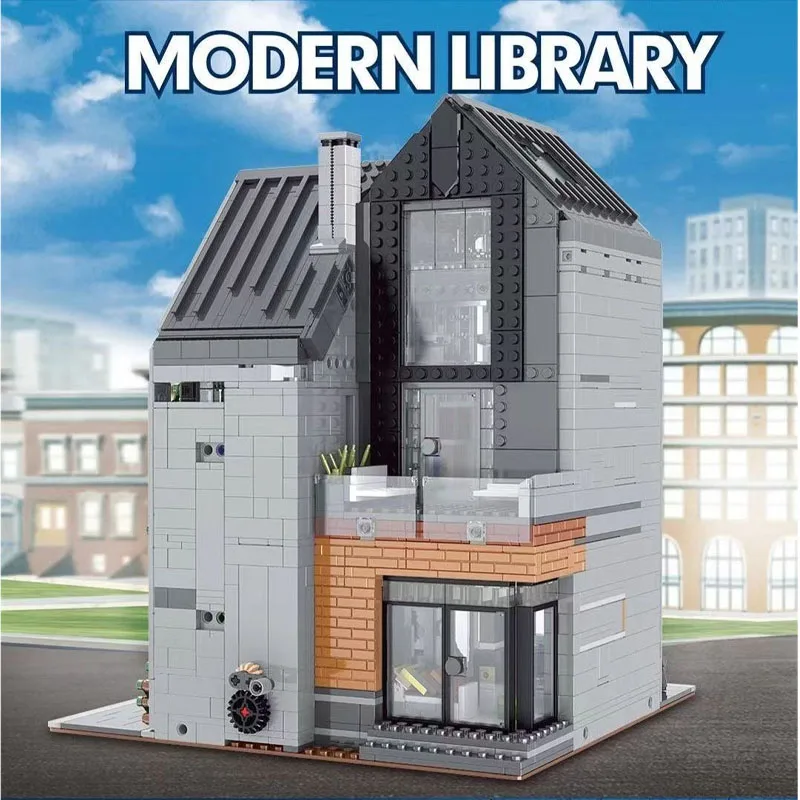 10182 Творческая библиотека Строительные блоки Стиль City Street View Building Строительные Блоки Модель Здания для взрослых Строительные Игрушки Изображение 2