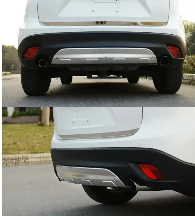 Автомобильный стайлинг, 2 предмета, Протектор переднего и заднего бампера из нержавеющей стали, Накладка для mazda CX-5 CX5 2014 2015 2016 год Изображение 1