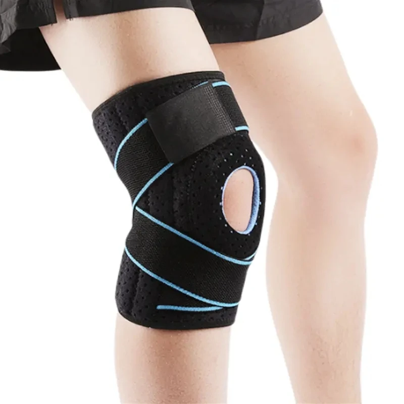 Спортивная Защита колена, фитнес на открытом воздухе, Защита колена, Пружинная поддержка, Противоскользящее Компрессионное Баскетбольное оборудование для защиты колена. Изображение 0