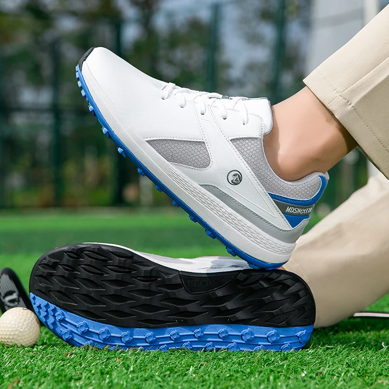 Профессиональная обувь для гольфа, мужская одежда для гольфа без шипов, размер 39-47, спортивная обувь, Роскошные мужские кроссовки Изображение 4