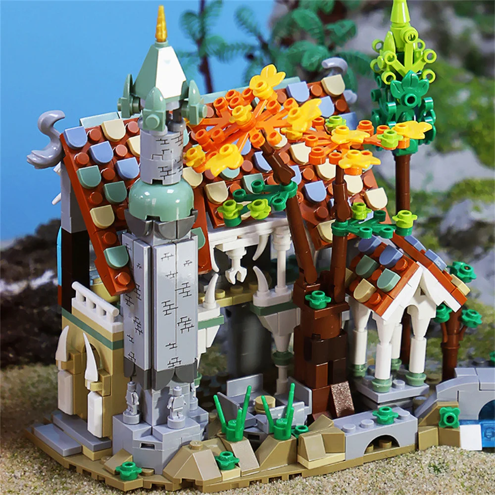 2023 Городское творчество Осенний дом модель Строительные блоки кирпичи игрушки для детей подарок Изображение 3