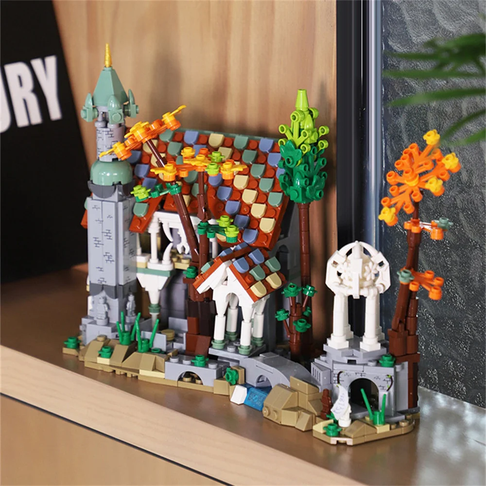 2023 Городское творчество Осенний дом модель Строительные блоки кирпичи игрушки для детей подарок Изображение 4