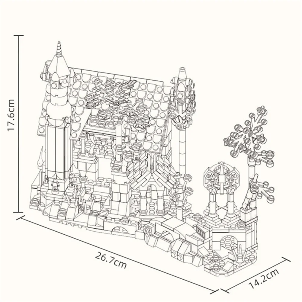 2023 Городское творчество Осенний дом модель Строительные блоки кирпичи игрушки для детей подарок Изображение 5