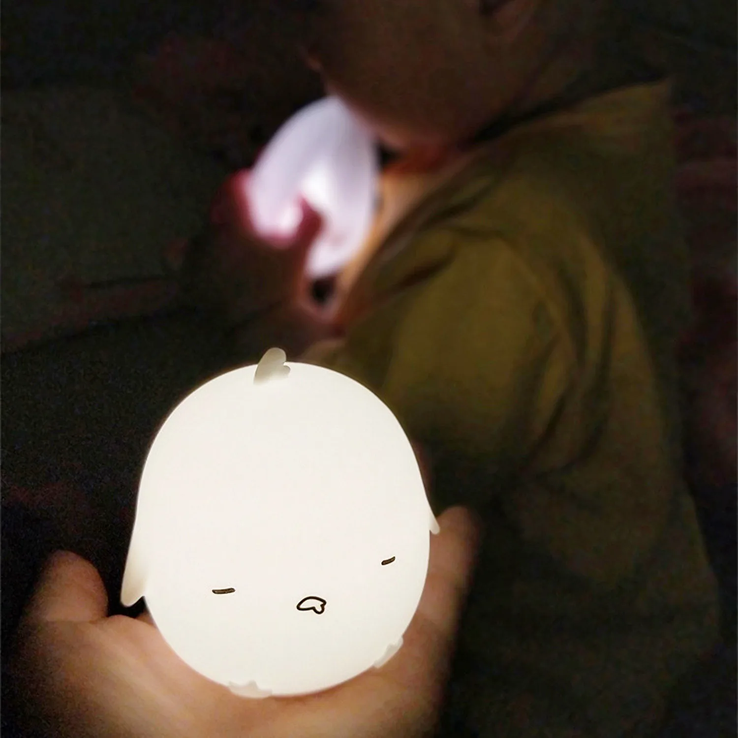 3 Шт. Милый Ночник для Детской Комнаты Mini Chick Силиконовая Мягкая Лампа Baby Night Light для Детской Комнаты Kawaii Stuff Room Decor для Изображение 2