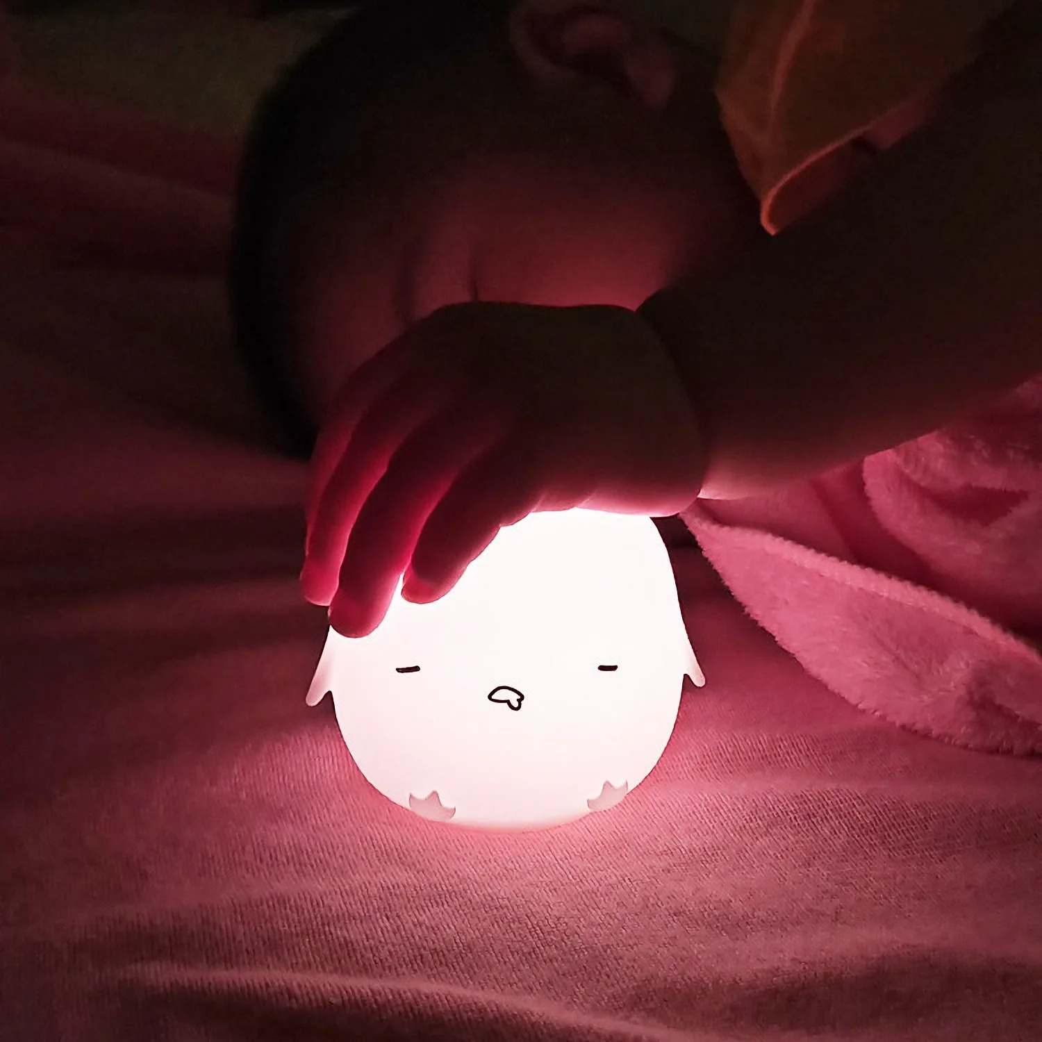 3 Шт. Милый Ночник для Детской Комнаты Mini Chick Силиконовая Мягкая Лампа Baby Night Light для Детской Комнаты Kawaii Stuff Room Decor для Изображение 3