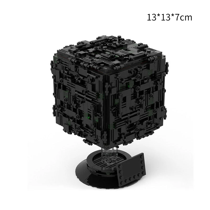 Набор строительных блоков MOC Borg Cube Коллекция кирпичей Star Movie Series, Креативные походы, Высокотехнологичная коробка, детские игрушки, рождественские Подарки Изображение 0