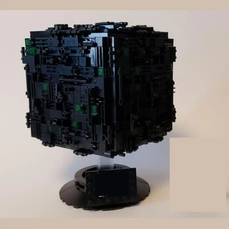 Набор строительных блоков MOC Borg Cube Коллекция кирпичей Star Movie Series, Креативные походы, Высокотехнологичная коробка, детские игрушки, рождественские Подарки Изображение 2
