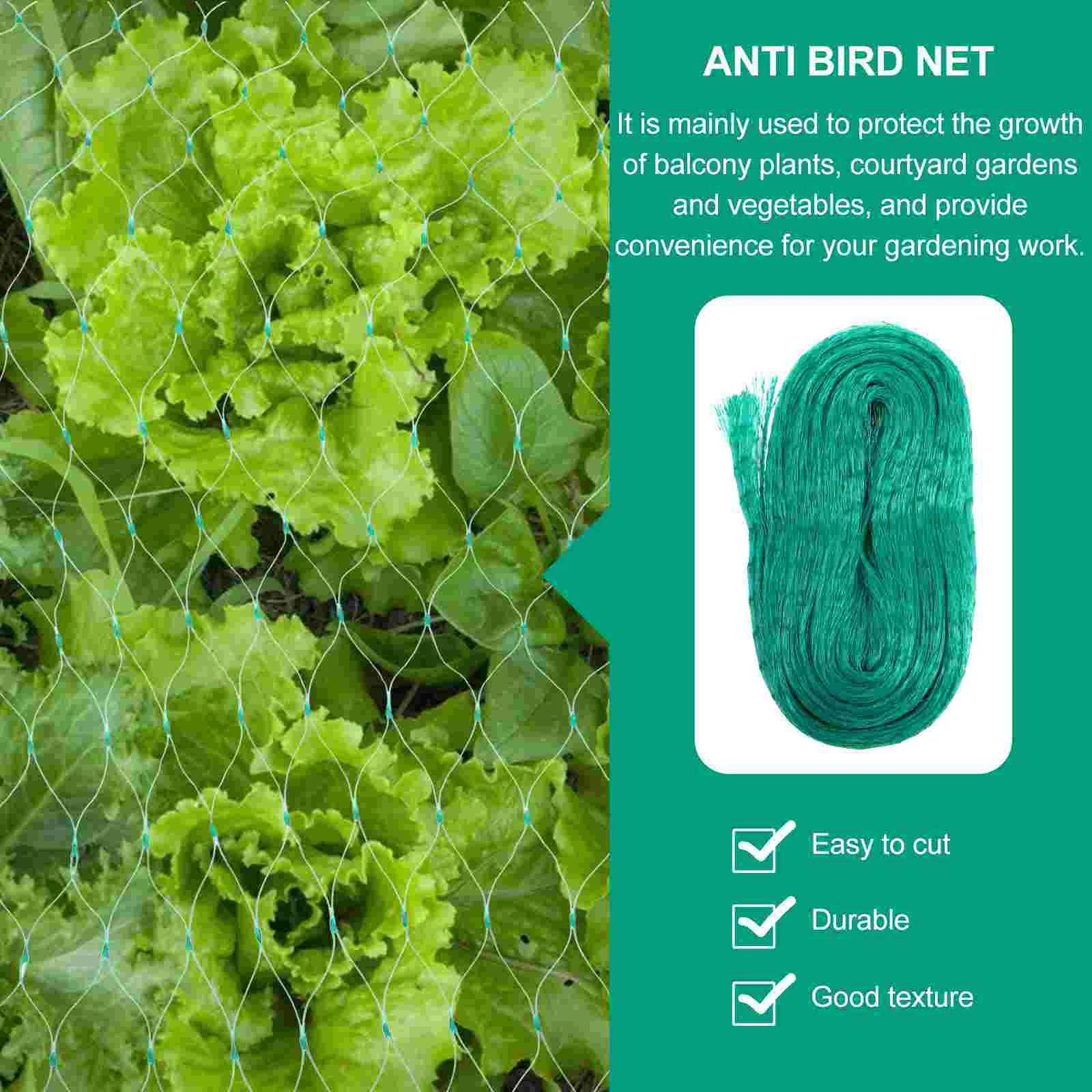 Сетка для защиты от птиц, черная сетка от грызунов, тяжелая полиэтиленовая защитная сетка, садовая решетка Изображение 4