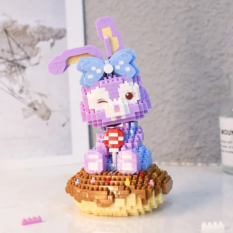 Кавайный Десерт StellaLou Micro Building Blocks Модель Мультяшного Торта Кролик Мини Алмазный Кирпич Миндальное Печенье Игрушки Для Детей Подарок На День Рождения Изображение 0