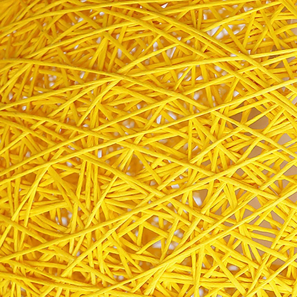 Новинка-2X белая / оранжевая шаровая люстра из бамбука, ротанга и пеньки, индивидуальное творчество, сферический абажур из ротанга Изображение 4