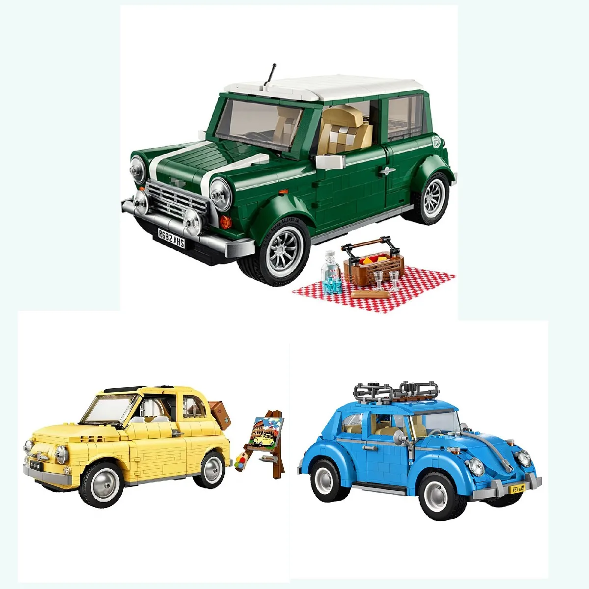 Конструктор Cooper MK VII с новой классической технологией Mini Retro Car, совместимый с 10242 10271 10252, набор моделей Brick, детская игрушка Изображение 4