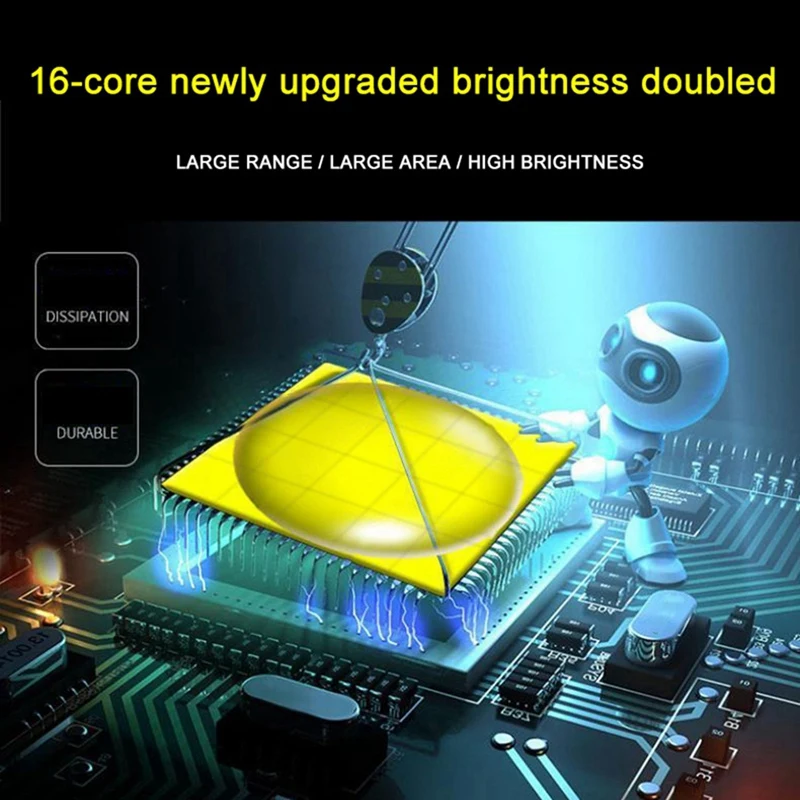 2X XHP160 Мощный светодиодный фонарик с USB-подзарядкой, факел с зумом, водонепроницаемая лампа-вспышка IPX6 от 26650/18650 Изображение 2