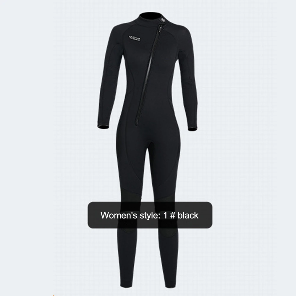 Неопреновый гидрокостюм с длинным рукавом толщиной 3 мм, сохраняющий тепло, мужской водолазный костюм, цельные костюмы, Женский гидрокостюм для серфинга на открытом воздухе, аксессуары для плавания Изображение 3
