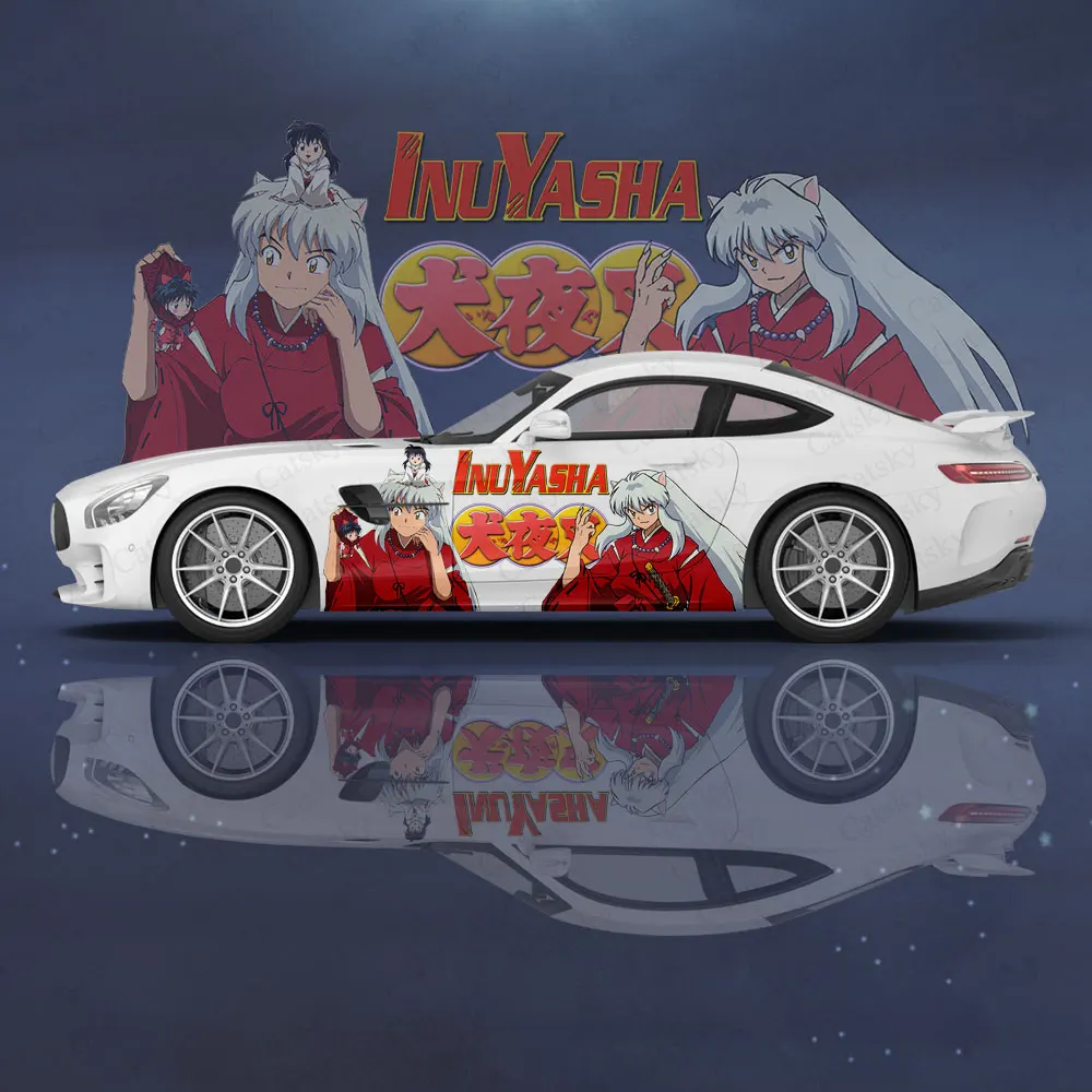 Изготовленная на заказ девушка из японского аниме Инуяша 2шт Автомобильная наклейка для универсальной большой автомобильной наклейки Автомобильная наклейка для декора автомобильных наклеек Univers Изображение 4