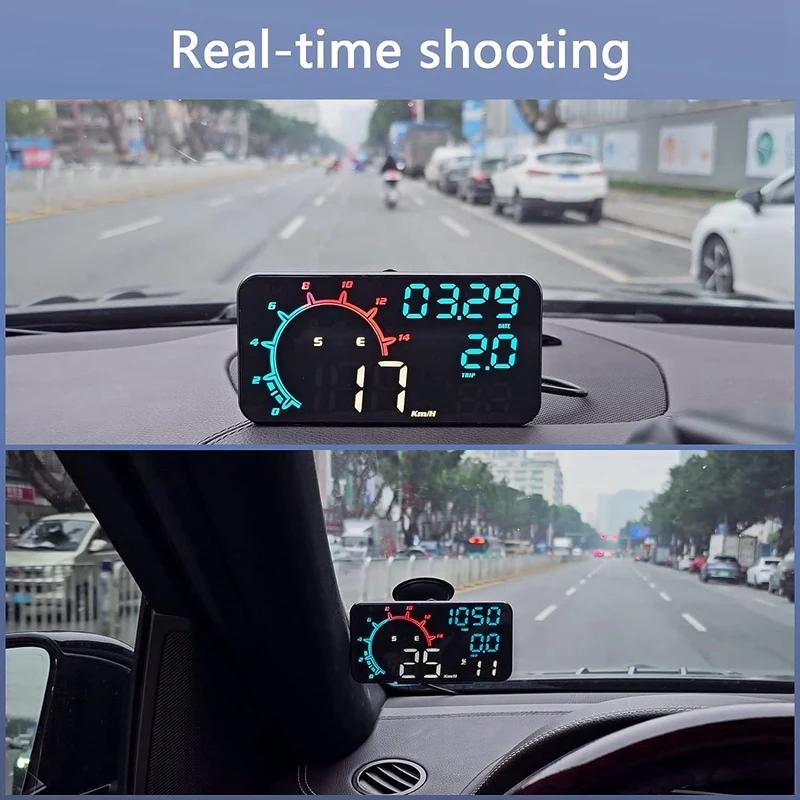 Головной дисплей G11 HUD, автомобильный дисплей GPS, сигнализация о превышении скорости движения, Универсальный Черный, простой в использовании Изображение 2