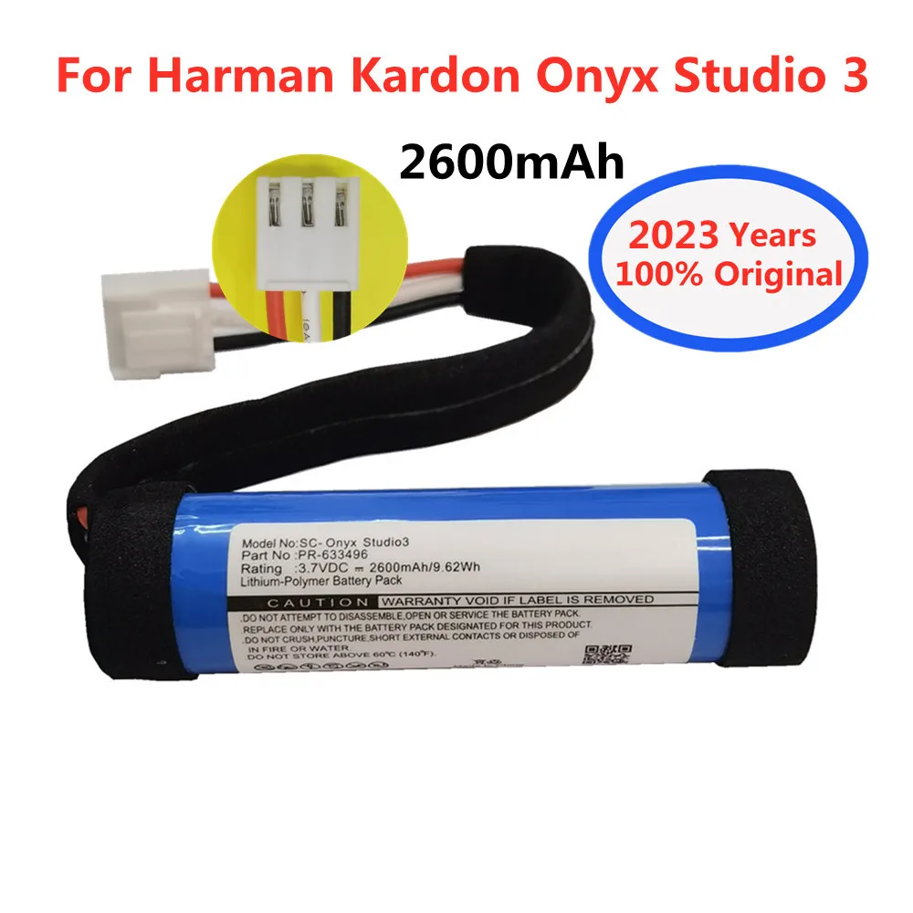 2023 Новый оригинальный сменный аккумулятор для Harman/Kardon Onyx Studio 3 Аккумуляторы для беспроводных динамиков Bluetooth Onyx Studio3 емкостью 2600 мАч Изображение 0